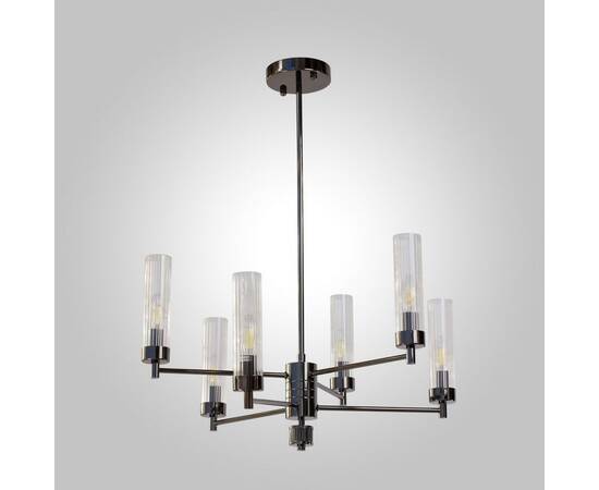 Люстра на штанге AM Group INDIGO SP6 PEARL BLACK, изображение 4