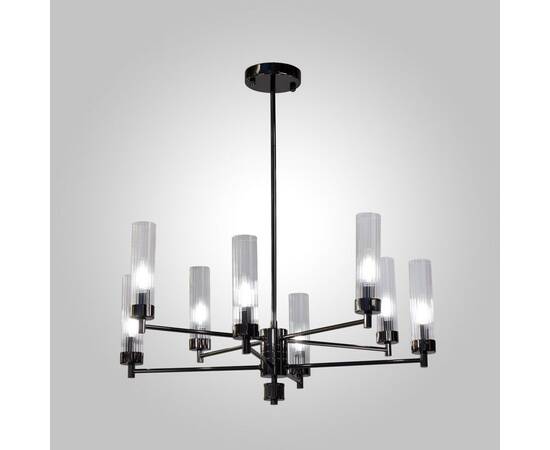 Люстра на штанге AM Group INDIGO SP8 PEARL BLACK, изображение 2