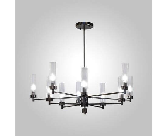 Люстра на штанге AM Group INDIGO SP10 PEARL BLACK, изображение 2