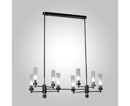 Люстра на штанге AM Group INDIGO SPL8 PEARL BLACK, изображение 2