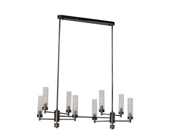 Люстра на штанге AM Group INDIGO SPL8 PEARL BLACK, изображение 3