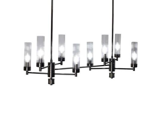 Люстра на штанге AM Group INDIGO SPL8 PEARL BLACK, изображение 5