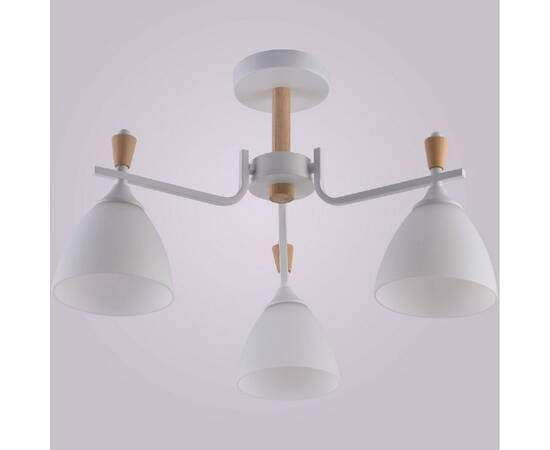 Люстра на штанге Reluce 01622-0.3-03 WH+WOOD, изображение 2