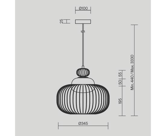 Подвесной светильник Maytoni Levitation MOD376PL-01G, изображение 8