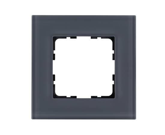 Рамка 1-постовая, стекло Маренго Jasmart G-Glass G1001GC