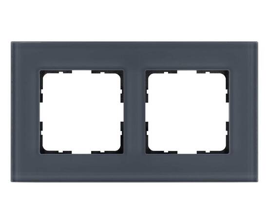 Рамка 2-постовая, стекло Маренго Jasmart G-Glass G1002GC