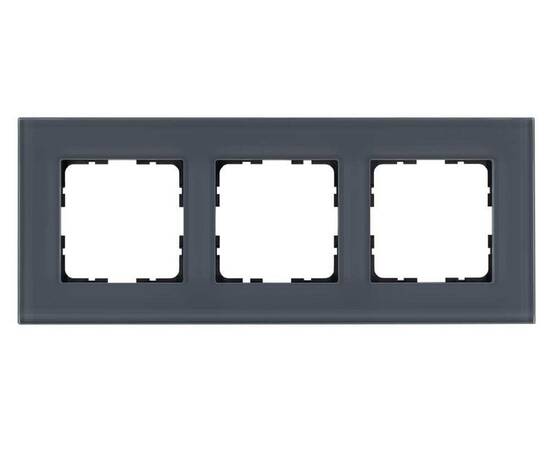 Рамка 3-постовая, стекло Маренго Jasmart G-Glass G1003GC