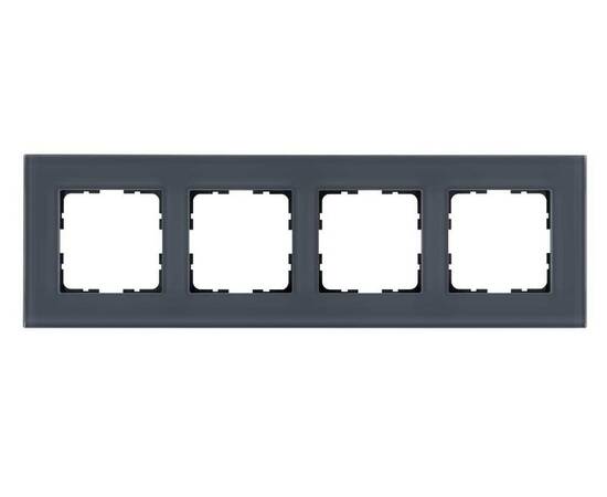 Рамка 4-постовая, стекло Маренго Jasmart G-Glass G1004GC