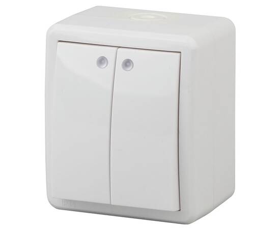 Выключатель двойной с подсветкой Эра 11-1405-01 Б0020677