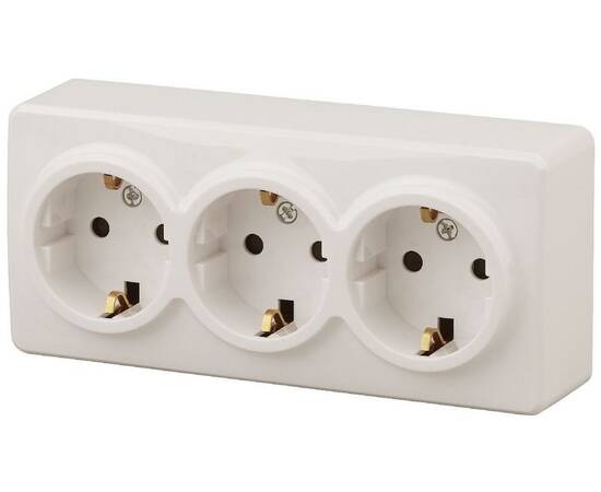 Розетка 2P+E Schuko со шторками Эра 11-2209-02 Б0020704