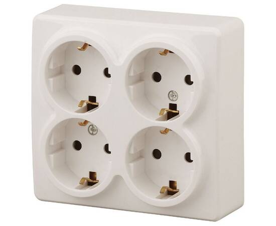 Розетка 2P+E Schuko со шторками Эра 11-2211-02 Б0020710