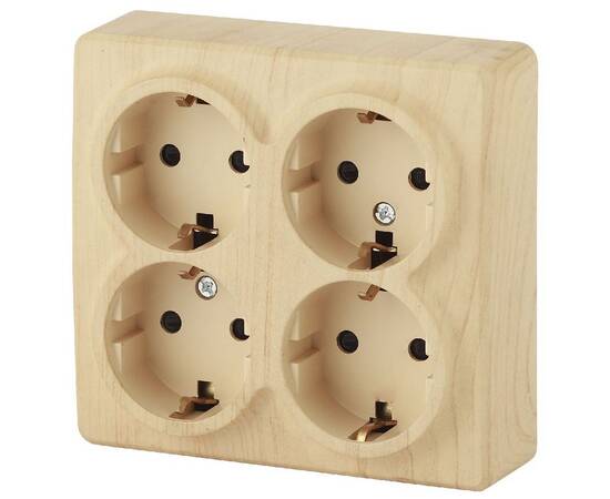 Розетка 2P+E Schuko со шторками Эра 11-2211-11 Б0020711