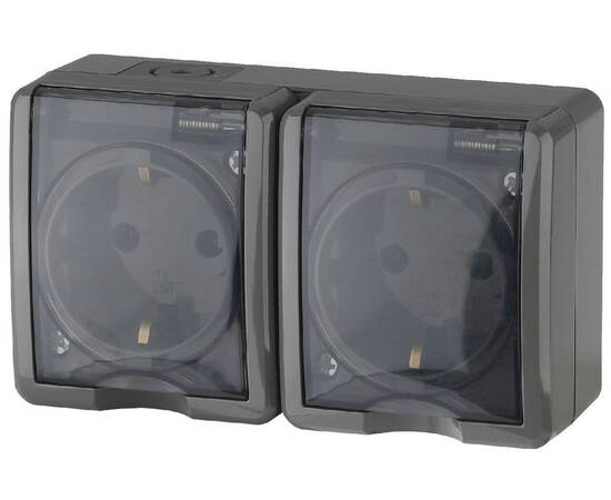 Розетка 2х2P+E со шторками Эра 11-2404-03 Б0020719