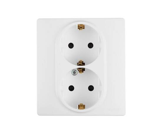 Розетка двойная с/з со шторками Legrand Inspiria 673755, изображение 2