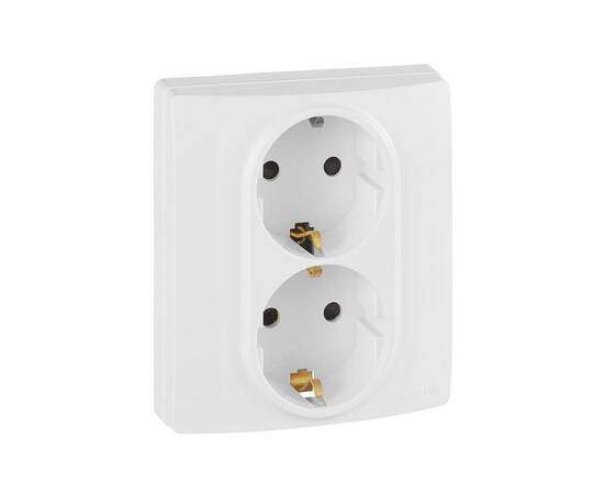 Розетка двойная с/з со шторками Legrand Inspiria 673755, изображение 3