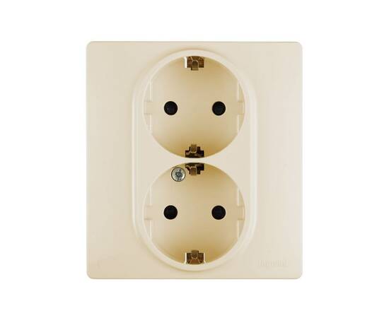 Розетка двойная с/з со шторками Legrand Inspiria 673756, изображение 2