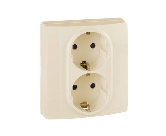 Розетка двойная с/з со шторками Legrand Inspiria 673756, изображение 3
