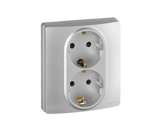Розетка двойная с/з со шторками Legrand Inspiria 673757, изображение 3