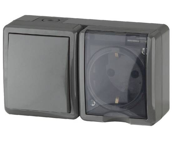 Блок розетка+выключатель Эра 11-7401-03 Б0020734