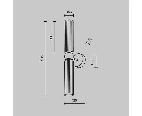 Настенный светильник Maytoni Antic MOD302WL-02GR1, изображение 4
