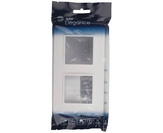 Рамка для розеток и выключателей на 2 поста Эра 14-5012-01 Б0060576, изображение 2