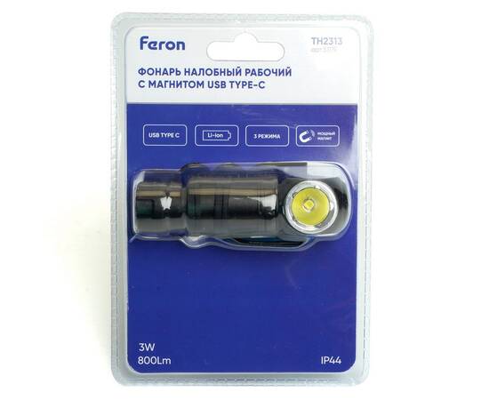 Фонарь налобный с аккумулятором Feron TH2313 51119, изображение 11
