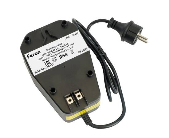 Трансформатор 230V выход AC12V 60W Feron LB502 51480, изображение 2