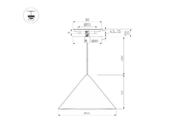 Подвесной светильник Arlight SP-MAKOTO-R550-14W Warm2700 054407, изображение 3
