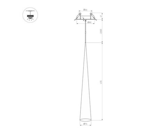 Подвесной светильник Arlight SP-STIRIA-L600-R76-5W Warm270 054433, изображение 5