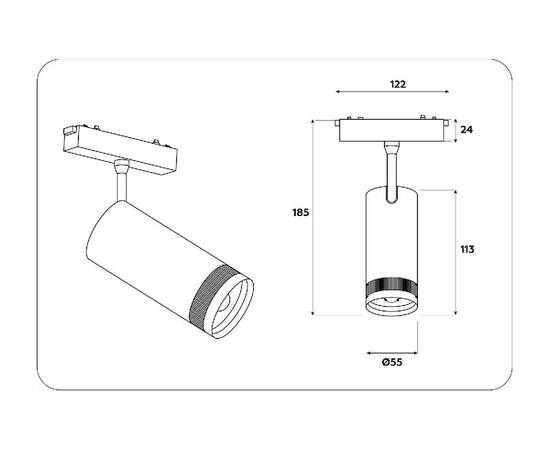Трековый магнитный светильник Ambrella Light Track System ZOOM GV1571, изображение 6