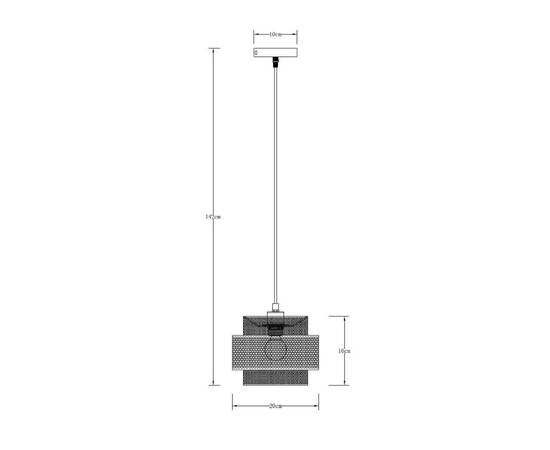 Подвесной светильник Arte Lamp Grid A7069SP-1BK, изображение 5