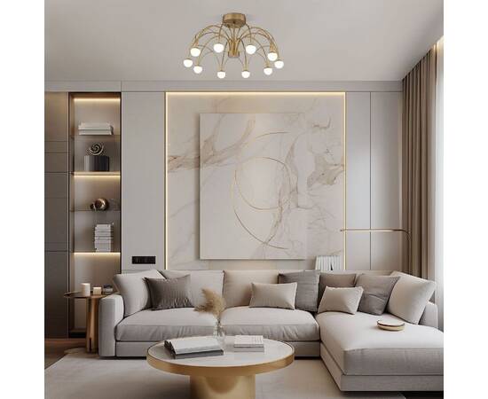 Люстра на штанге Eurosvet Ragno 90031/10 LED золото a069303, изображение 6