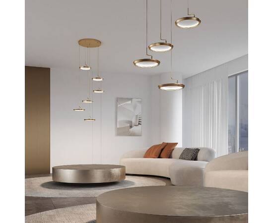 Каскадная люстра Eurosvet Crespella 90034/6 золото a069295, изображение 8