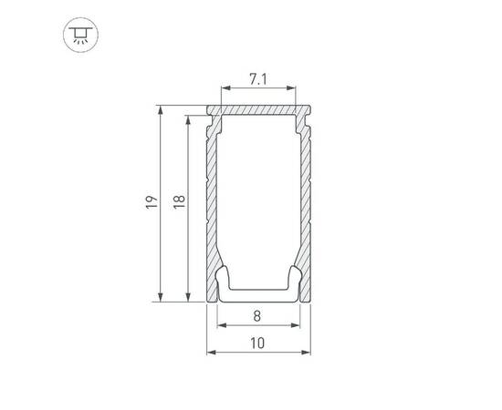 Алюминиевый профиль Arlight LINE-1019-2000 ANOD 053426, изображение 3