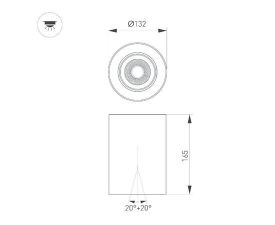 Накладной светильник Arlight SP-FOCUS-R132-24W Warm3000 054857, изображение 2
