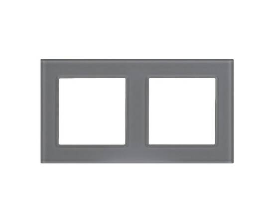 Рамка на 2 поста Arlight FRM-GLARE-GS-2-GR 043798