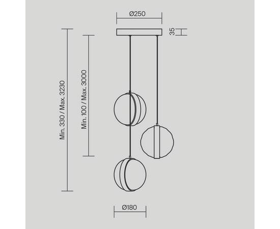 Подвесной светильник Maytoni Misterio MOD379PL-L17B3K, изображение 10