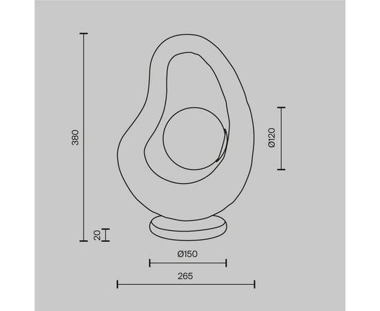 Настольная лампа Maytoni Opus MOD380TL-01GR, изображение 7