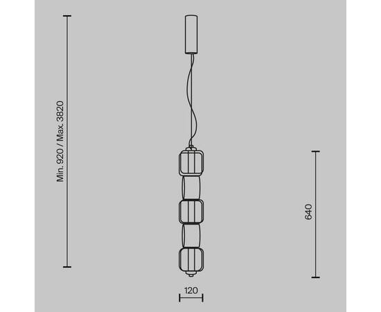 Подвесной светильник Maytoni Ritmo MOD381PL-L30CH3K, изображение 7