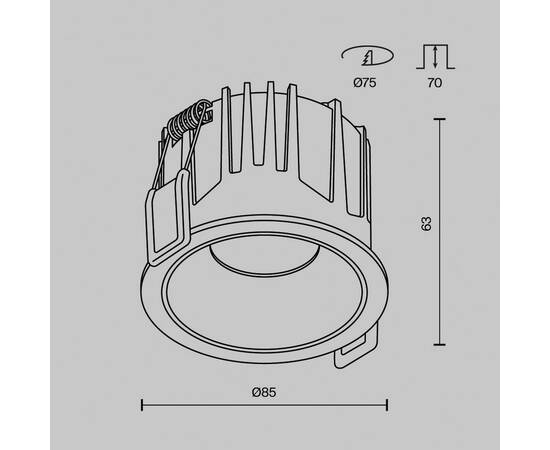 Встраиваемый светильник Maytoni Alfa LED DL043-01-15W4K-RD-W-1, изображение 12