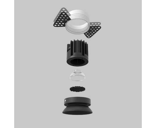 Встраиваемый светильник Maytoni Round DL058-7W2.7K-TRS-B, изображение 5