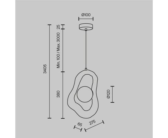 Подвесной светильник Maytoni Opus MOD380PL-01W, изображение 8