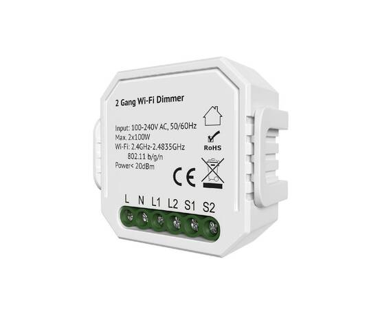 Двухканальное Wi-Fi реле-диммер Denkirs Relay RL1004-DM/1