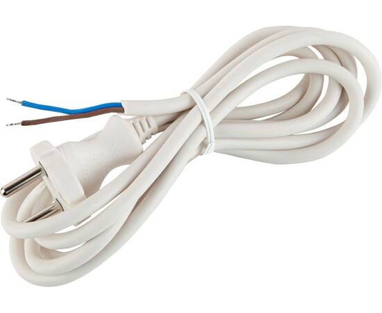 Шнур сетевой с вилкой Эра UX-2x0,75-1,5m-W Б0048680