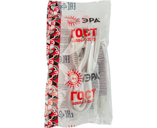 Шнур сетевой с вилкой Эра U-3x1,5-1,5m-W Б0048704, изображение 2