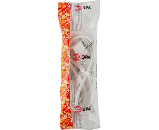 Шнур сетевой с вилкой Эра U-3x1,5-2m-W Б0048706, изображение 2
