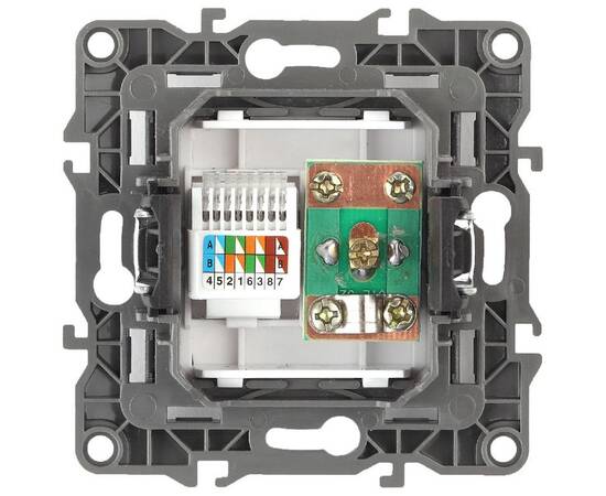 Розетка комбинированная RJ45+TV Эра 12-3110-13 Б0027448, изображение 2