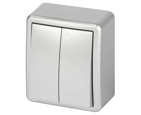 Выключатель двойной с подсветкой Эра Эксперт 11-1205-03 Б0063001, изображение 2