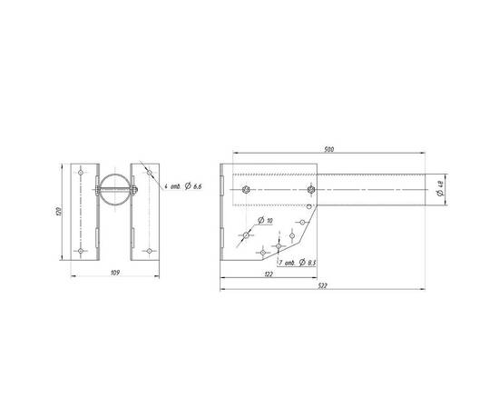 Кронштейн для уличного светильника Эра SPP-AC2-0-500-048 Б0057534, изображение 3