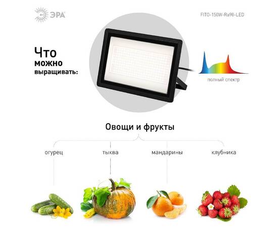 Фитопрожектор Эра FITO-150W-Ra90-LED Б0059880, изображение 6